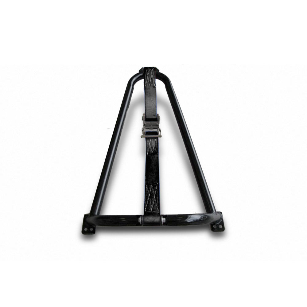 Bed-Mounted-Tire-Carrier-Universal---Gloss-Black---Black-Strap