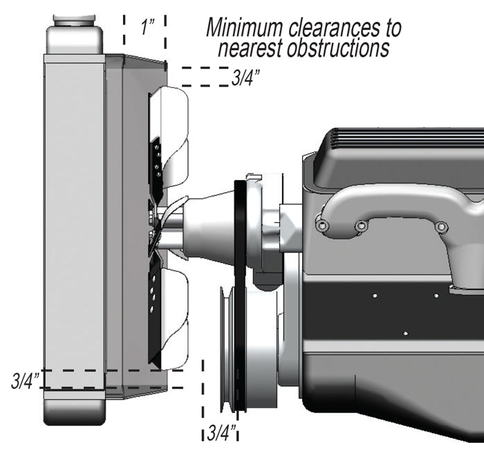 Derale 31553 3 1/2" Aluminum Belt Fan Spacer for Select American Motors Ambassador, American Motors Concord, American Motors Eagle, American Motors Gremlin, American Motors Hornet, American Motors Javelin, American Motors Matador, American Motors Pacer,