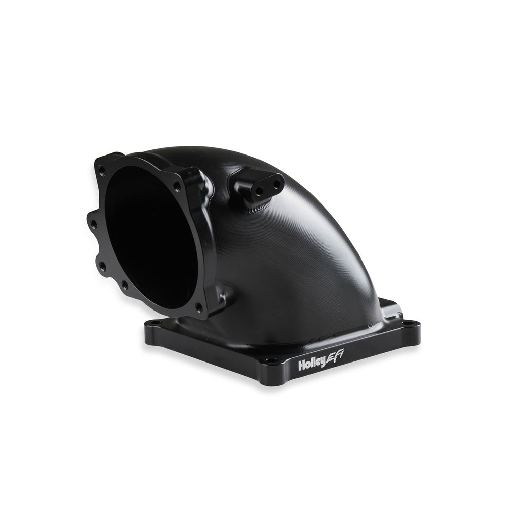 Billet-4500-Efi-Throttle-Body-Intake-Elbow-Ford-5.0-To-4500-Black-Finish