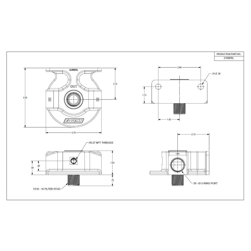 Billet-Remote-Oil-Filter-Mount---Lightweight