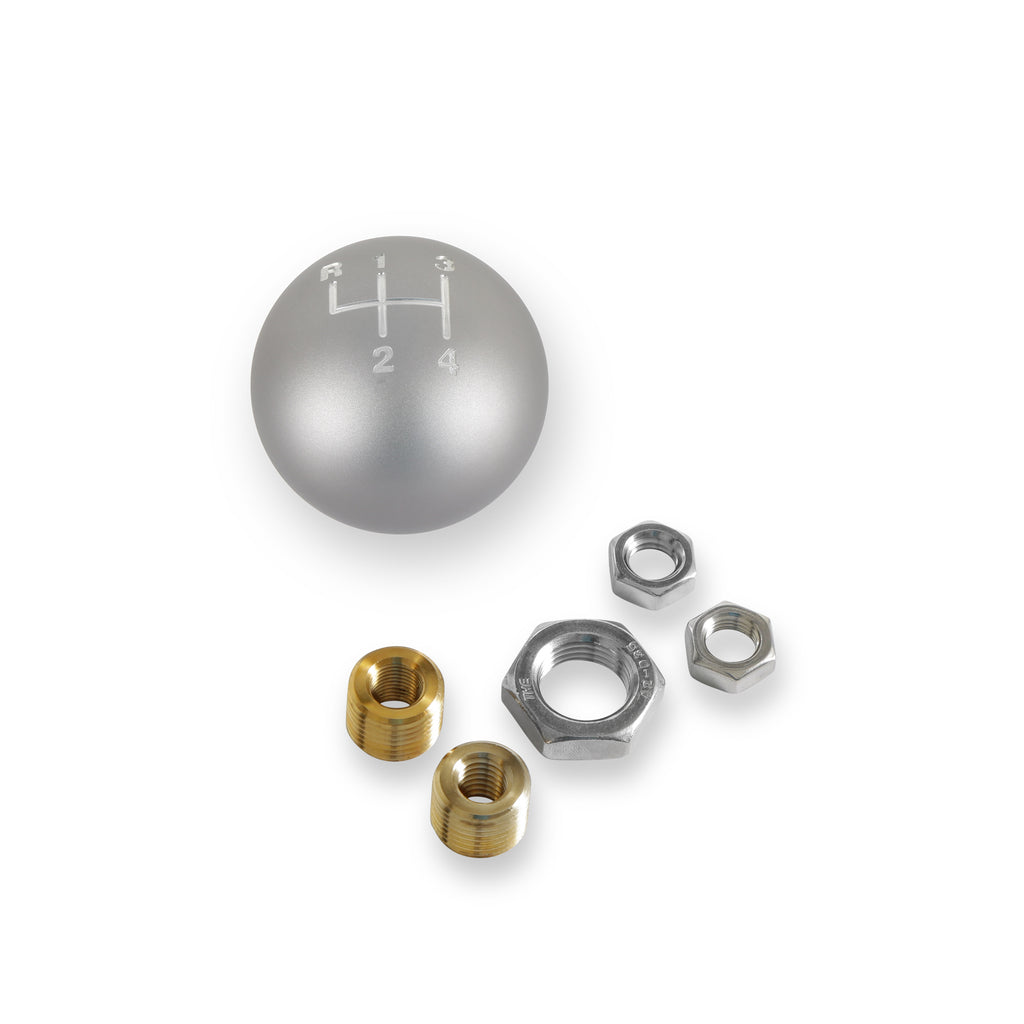 Billet-Shift-Knob---4-Speed-Pattern---Matte-Grey