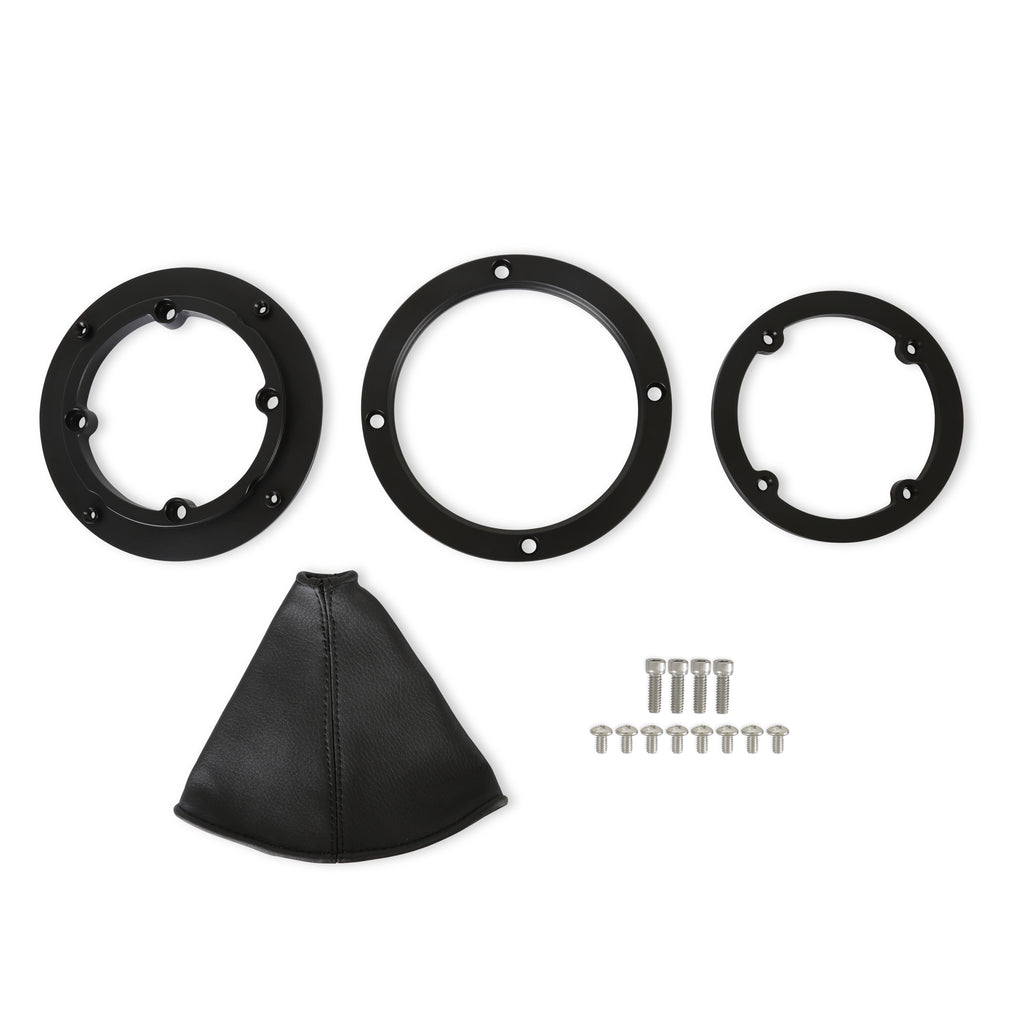 Billet-Shifter-Boot-And-Bezel---Round---Black-Finish