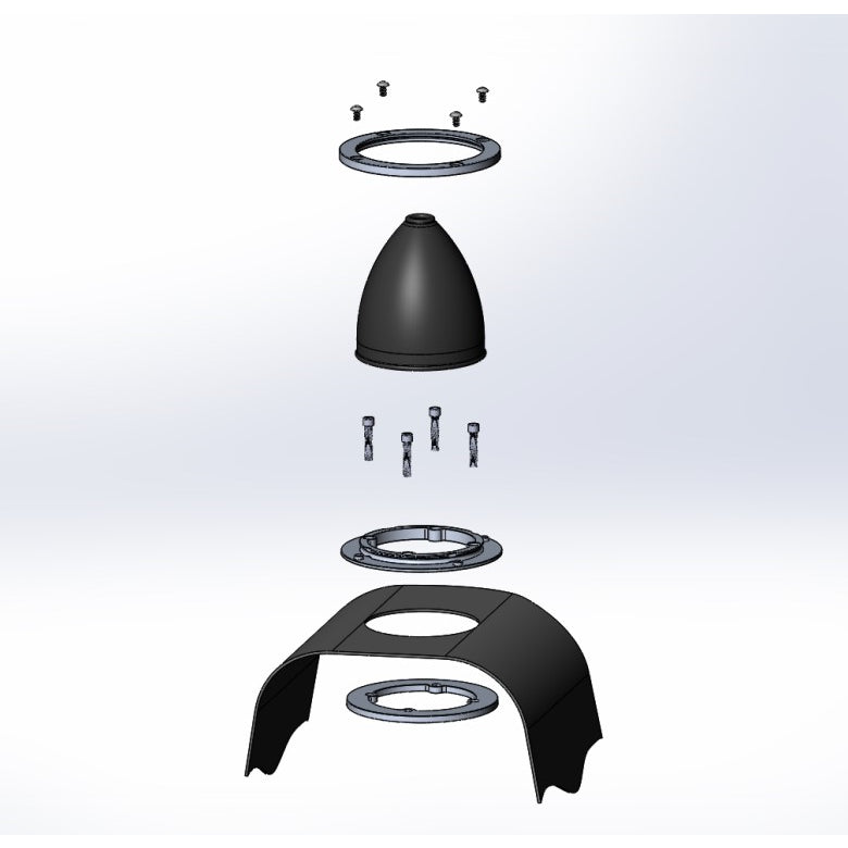 Billet-Shifter-Boot-And-Bezel---Round---Black-Finish