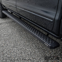 Load image into Gallery viewer, Black-86-Grate-Step-Cab-Length-Running-Boards-;-07-18-SilveradoSierra-Crew-Cab-1500-07-19-Hd
