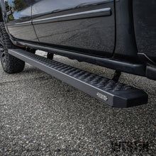 Load image into Gallery viewer, Black-86-Grate-Step-Cab-Length-Running-Boards-;-07-18-SilveradoSierra-Crew-Cab-1500-07-19-Hd