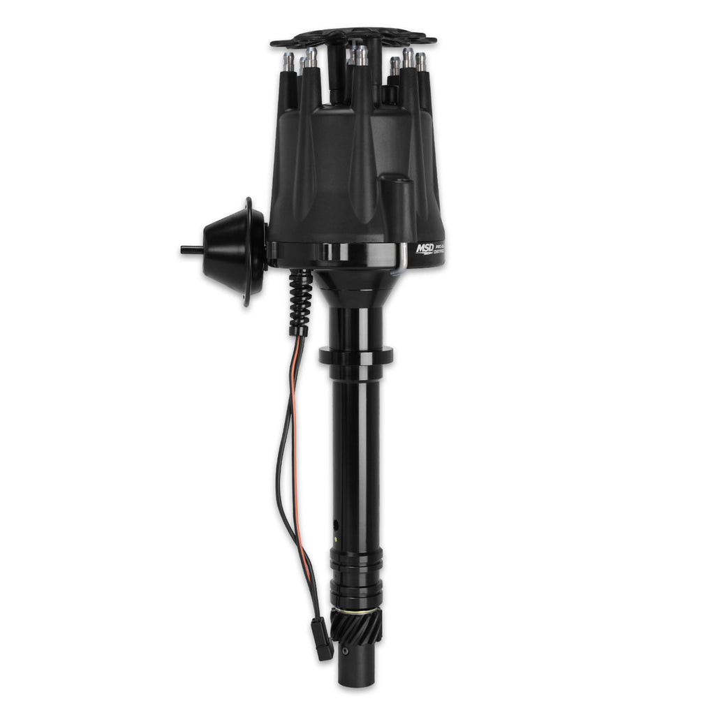 Black-Chevy-V8-Pro-Billet-Distributor-With-Vacuum-Advance