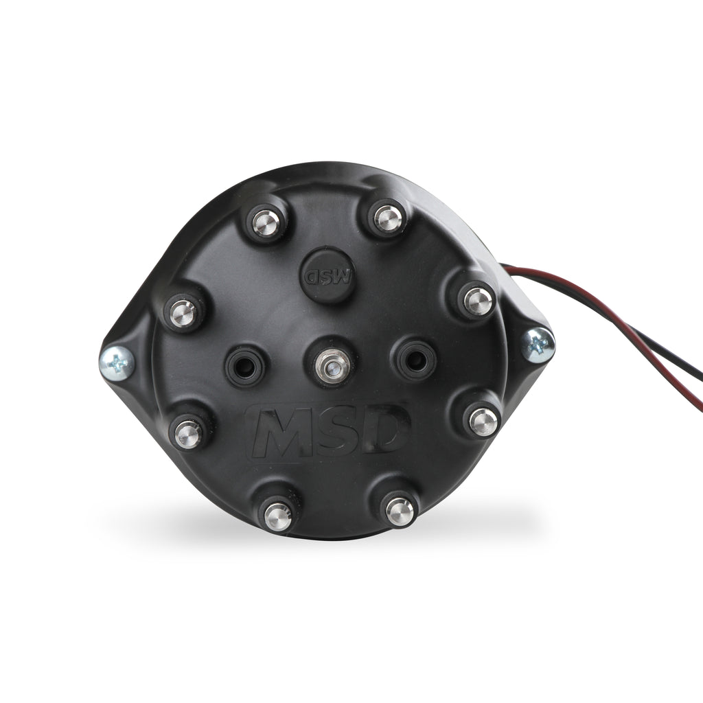 Black-Distributor-Ford-289-302,-Pro-Billet,-Small-Cap,-Steel-Gear