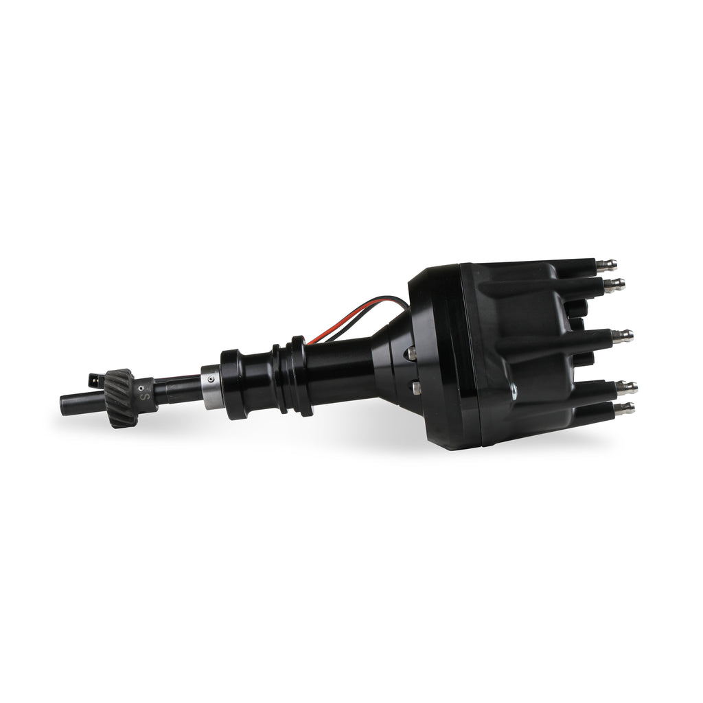 Black-Distributor-Ford-289-302,-Pro-Billet,-Small-Cap,-Steel-Gear