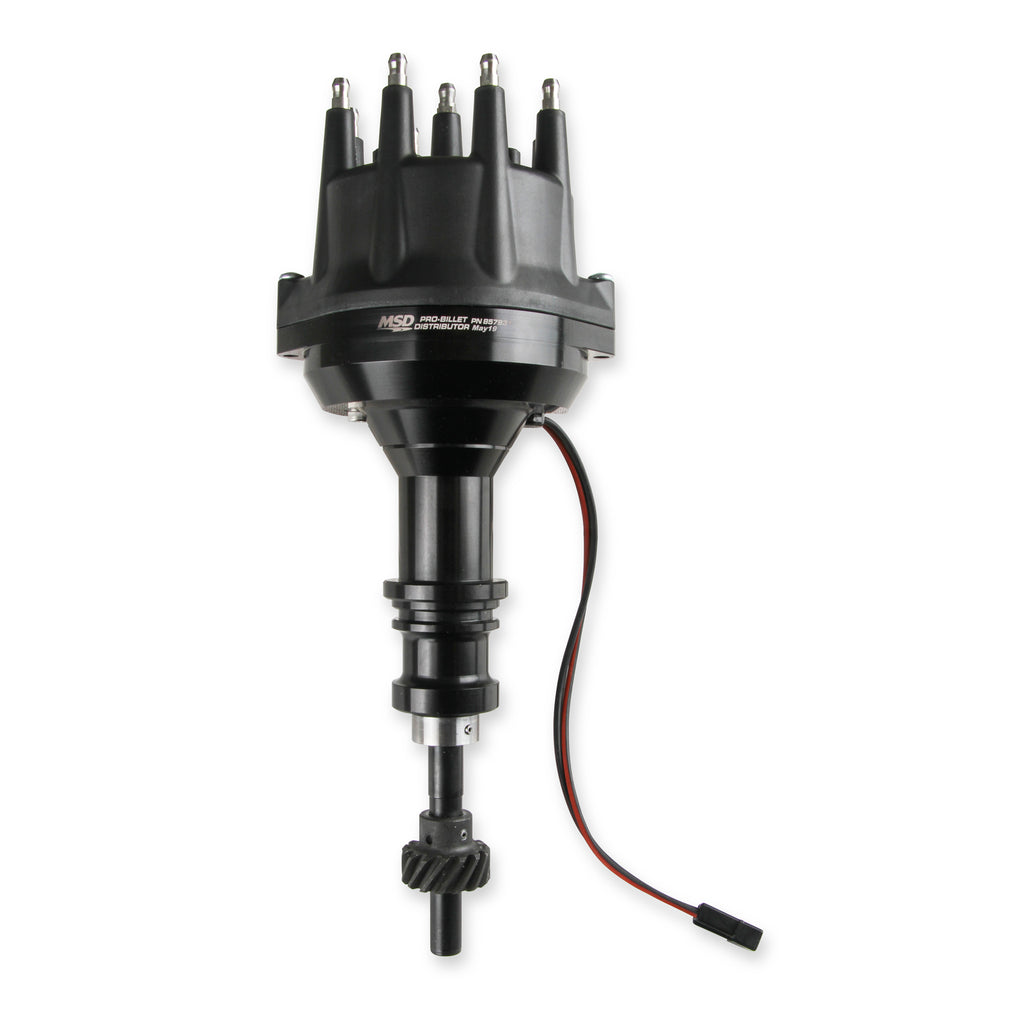 Black-Distributor-Ford-289-302,-Pro-Billet,-Small-Cap,-Steel-Gear