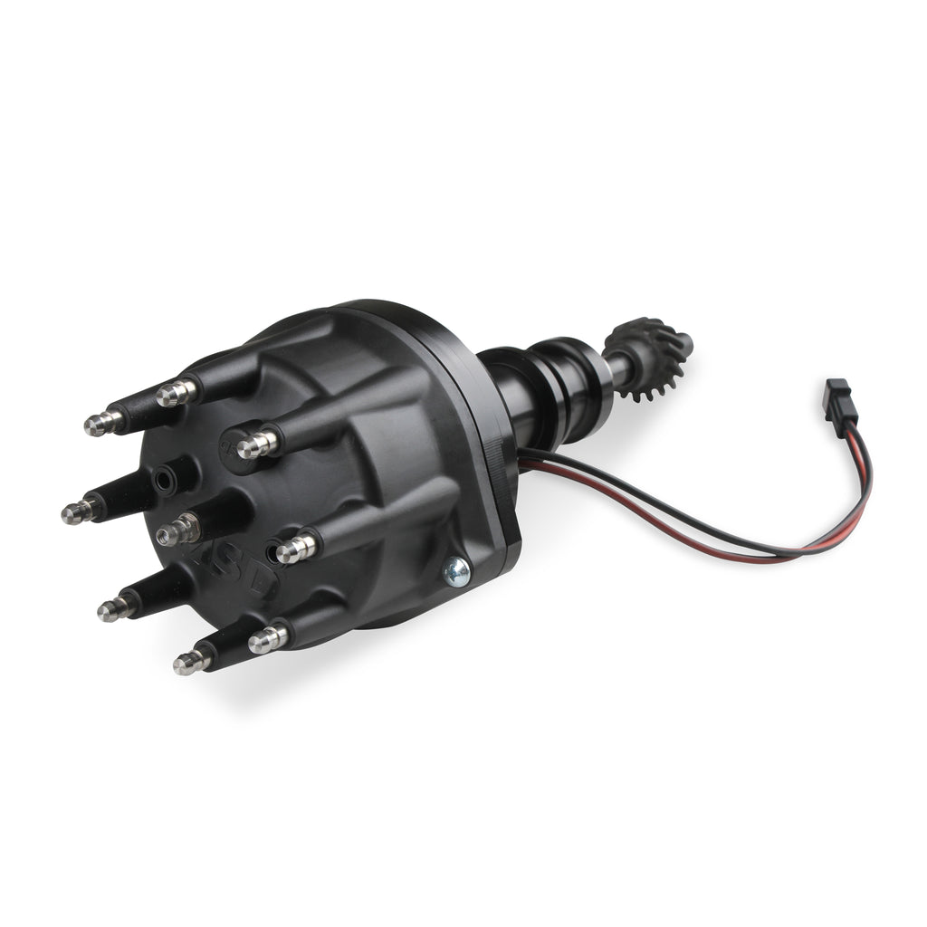 Black-Distributor-Ford-289-302,-Pro-Billet,-Small-Cap,-Steel-Gear
