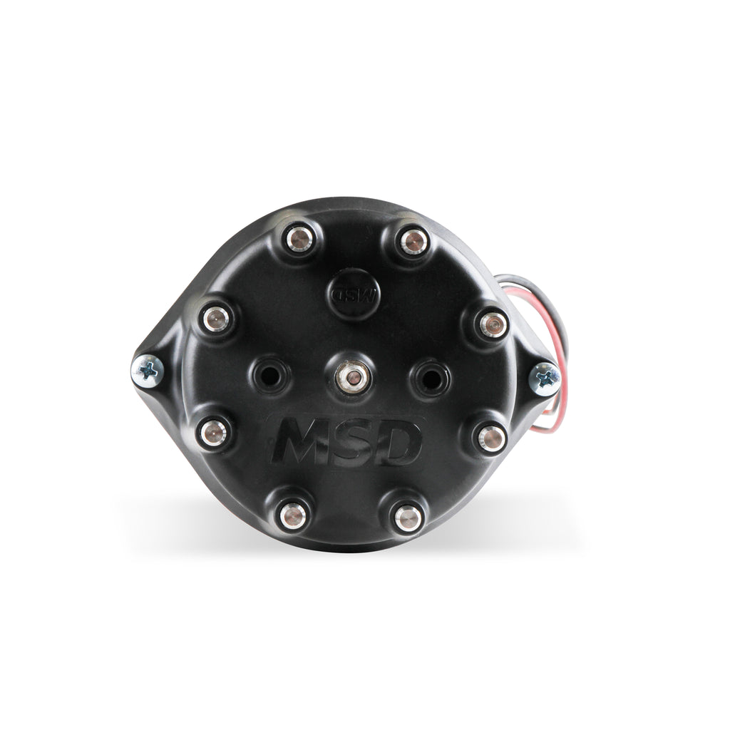Black-Distributor-Ford-351C-460,-Pro-Billet,-Small-Cap,-Steel-Gear
