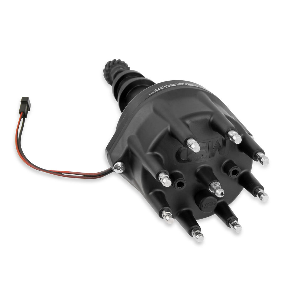 Black-Distributor,-Ford-351W,-Pro-Billet-WSteel-Gear