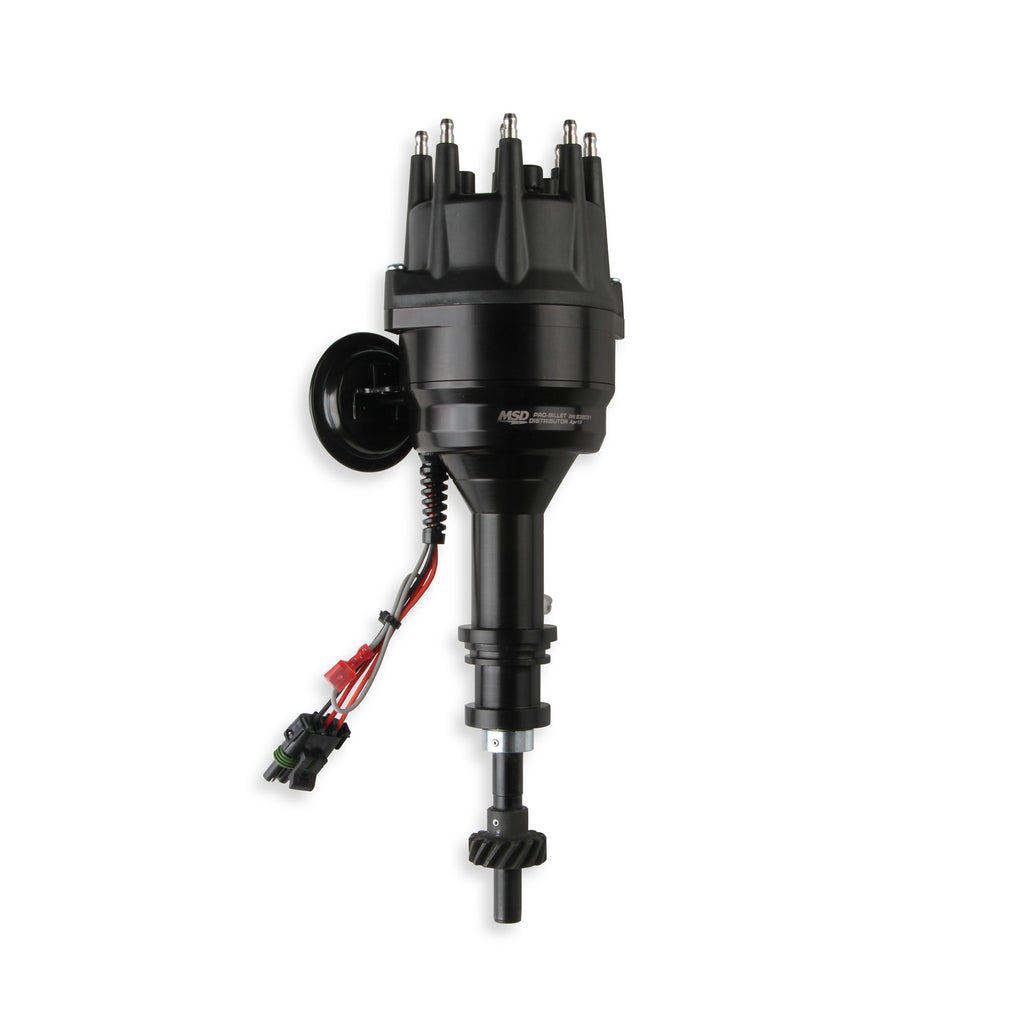 Black-Distributor,-Ford,-351C-460,-Ready-To-Run,-Steel-Gear