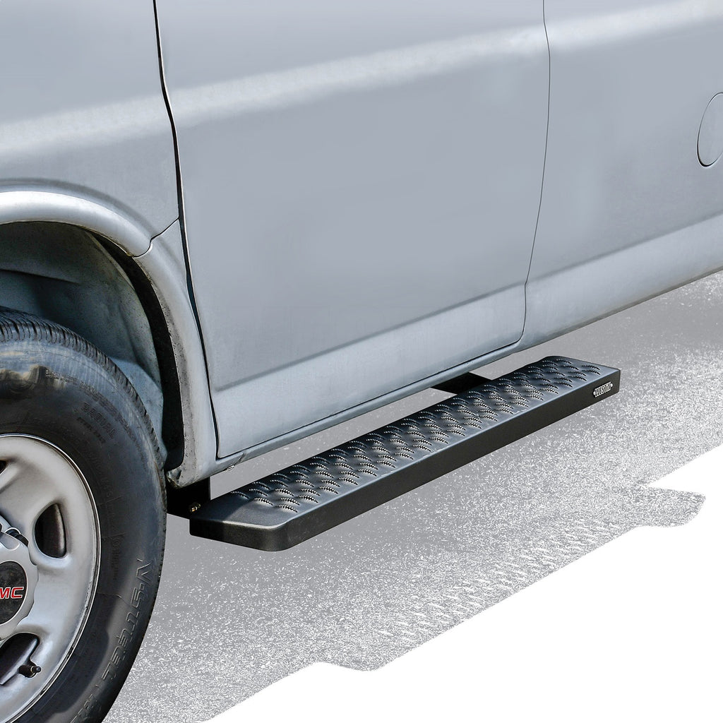 Black-Grate-Steps-;-15-24-Transit-;-36-Driver-Side--97-Passenger-Side-;-Brackets-Sold-Seperately