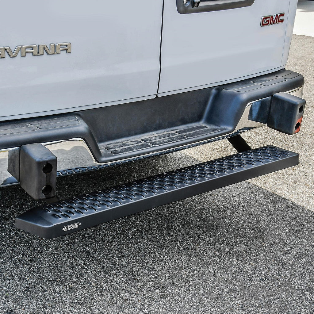 Black-Grate-Steps-;-15-24-Transit-;-Single-54-Passenger-Sliding-Door-;-Brackets-Sold-Seperately