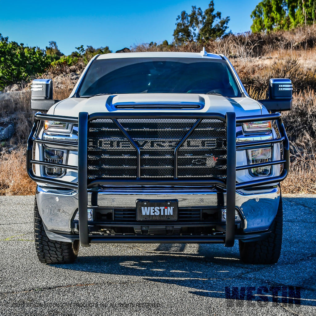 Black-Grille-Guard-20-23-Silverado-Hd-Must-Go-Via-Truck
