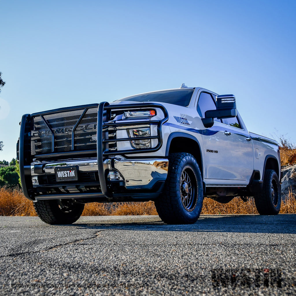 Black-Grille-Guard-20-23-Silverado-Hd-Must-Go-Via-Truck