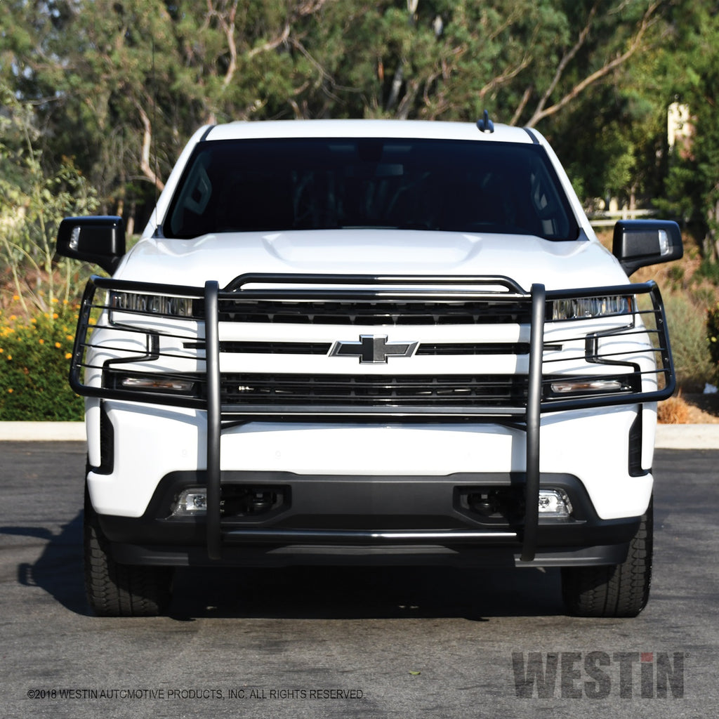 Black-Grille-Guard-;-19-22-Silverado-1500-Must-Go-Via-Truck