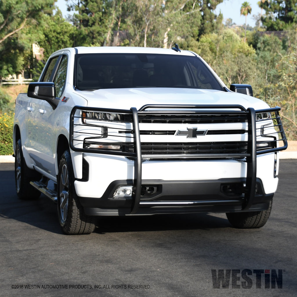 Black-Grille-Guard-;-19-22-Silverado-1500-Must-Go-Via-Truck