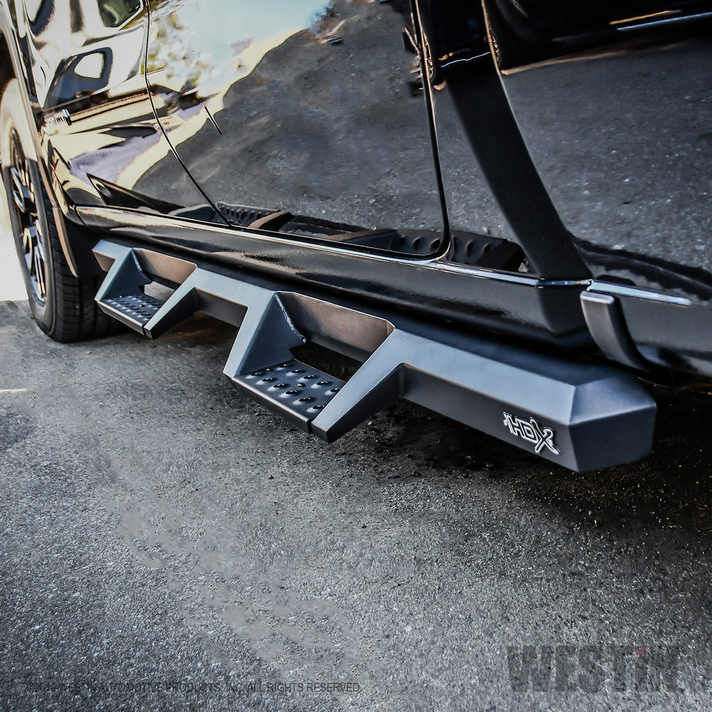 Black-Hdx-Drop-Step-;-Cab-Length-Nerf-Steps-;-19-24-SilveradoSierra-1500-Extended-Cab-20-24-Hd