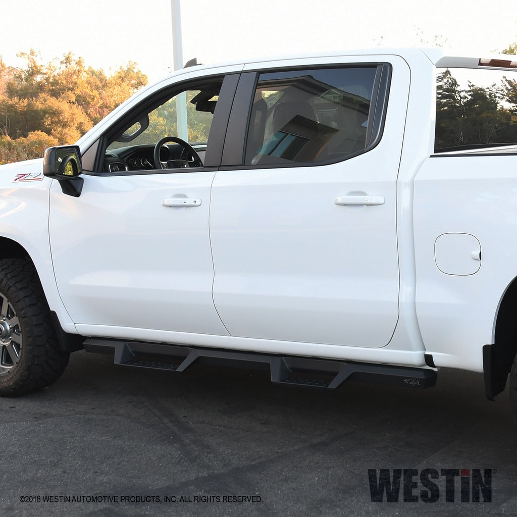 Black-Hdx-Drop-Step-;-Cab-Length-Nerf-Steps-;-19-24-SilveradoSierra-Crew-Cab-1500-20-24-Hd