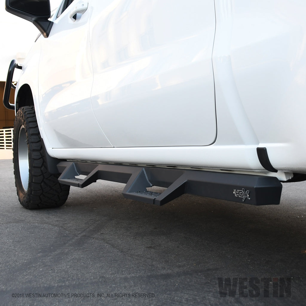 Black-Hdx-Drop-Step-;-Cab-Length-Nerf-Steps-;-19-24-SilveradoSierra-Crew-Cab-1500-20-24-Hd