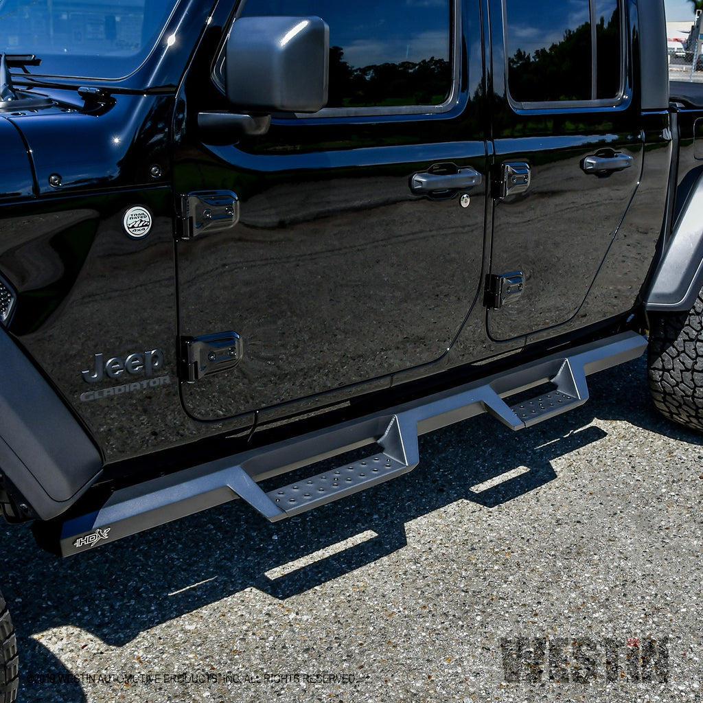 Black-Hdx-Drop-Step-;-Cab-Length-Nerf-Steps-;-20-24-Gladiator