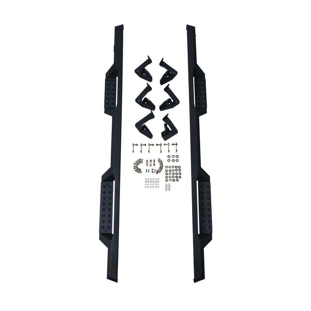 Black-Hdx-Drop-Step-;-Cab-Length-Nerf-Steps-;-Dodge-Ram-09-18-Quad-1500-19-24-Classic-1500