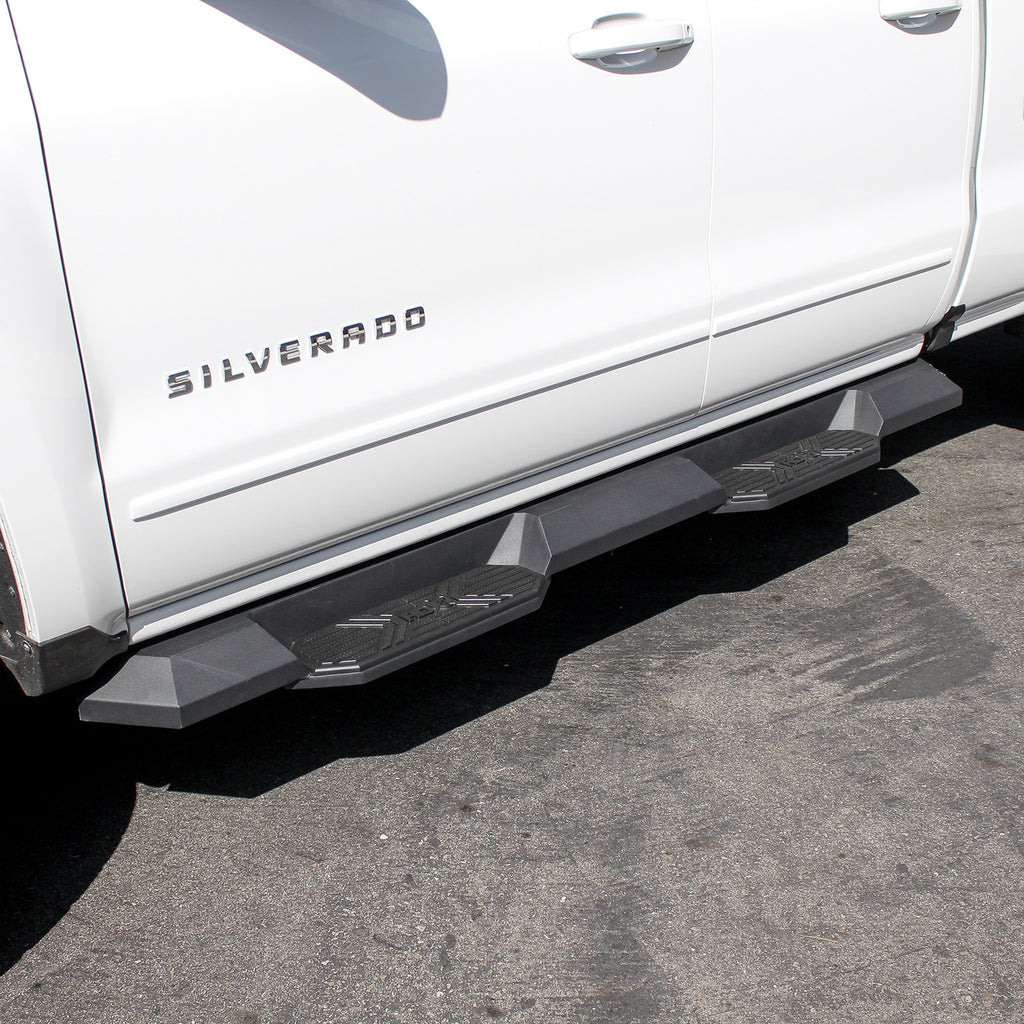 Black-Hdx-Xtreme-Board-;-Cab-Length-Nerf-Steps-;-14-18-SilveradoSierra-Ext-1500-15-19-Hd-;-Will-Not-Fit-17-19-Diesel-Models