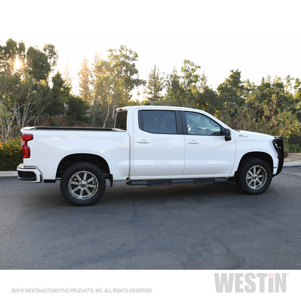 Black-Hdx-Xtreme-Board-;-Cab-Length-Nerf-Steps-;-19-24-SilveradoSierra-Crew-Cab-1500--20-24-Hd