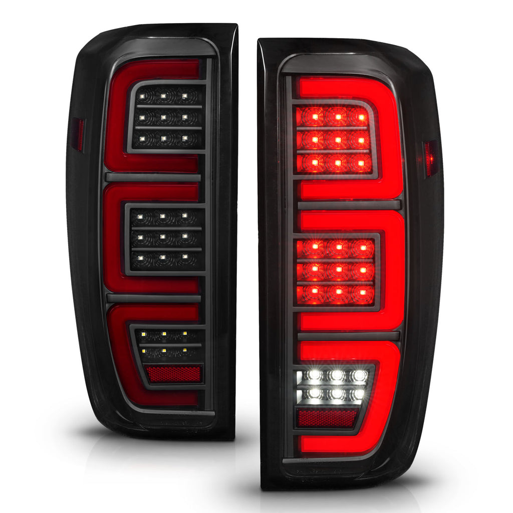 Black-Led-Tail-Lights-With-Clear-Lens--Initiation--Sequential-Signals-;-19-23-Sierra-1500--20-23-Sierra-Hd-Without-Led-Tail-Lights