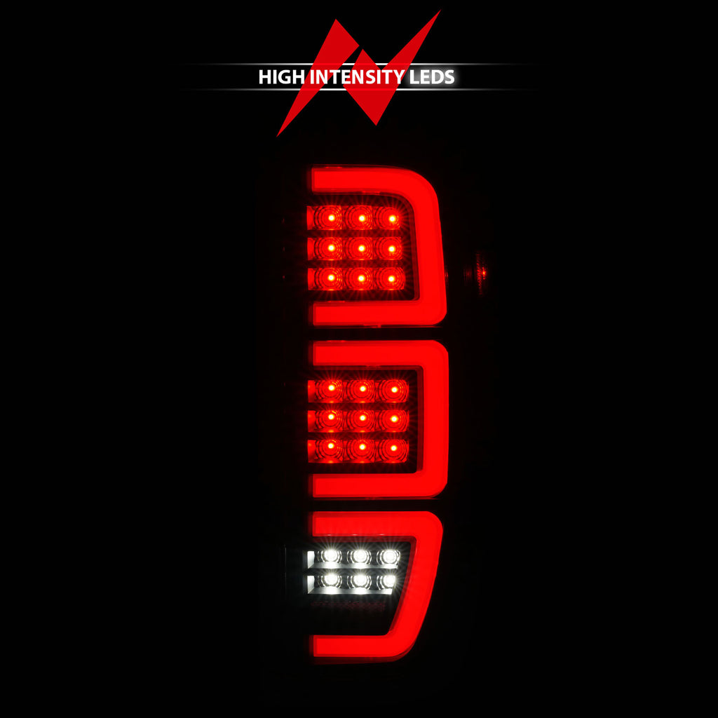 Black-Led-Tail-Lights-With-Clear-Lens--Initiation--Sequential-Signals-;-19-23-Sierra-1500--20-23-Sierra-Hd-Without-Led-Tail-Lights