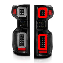 Load image into Gallery viewer, Black-Led-Tail-Lights-With-Clear-Lens--Sequential-Signals-;-19-23-Silverado-1500--20-23-Sierra-Hd-With-Led-Tail-Lights