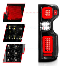 Load image into Gallery viewer, Black-Led-Tail-Lights-With-Clear-Lens--Sequential-Signals-;-19-23-Silverado-1500--20-23-Sierra-Hd-Without-Led-Tail-Lights