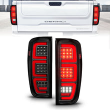 Load image into Gallery viewer, Black-Led-Tail-Lights-With-Clear-Lens-Initiation--Sequential-Signals-;-19-23-Sierra-1500--20-23-Sierra-Hd-With-Led-Tail-Lights