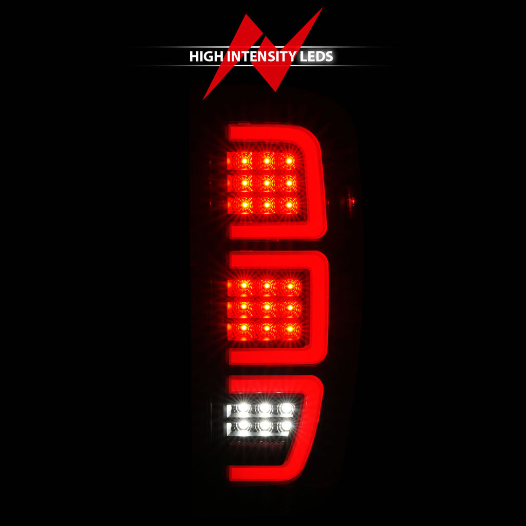 Black-Led-Tail-Lights-With-Clear-Lens-Initiation--Sequential-Signals-;-19-23-Sierra-1500--20-23-Sierra-Hd-With-Led-Tail-Lights
