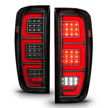 Load image into Gallery viewer, Black-Led-Tail-Lights-With-Clear-Lens-Initiation--Sequential-Signals-;-19-23-Sierra-1500--20-23-Sierra-Hd-With-Led-Tail-Lights