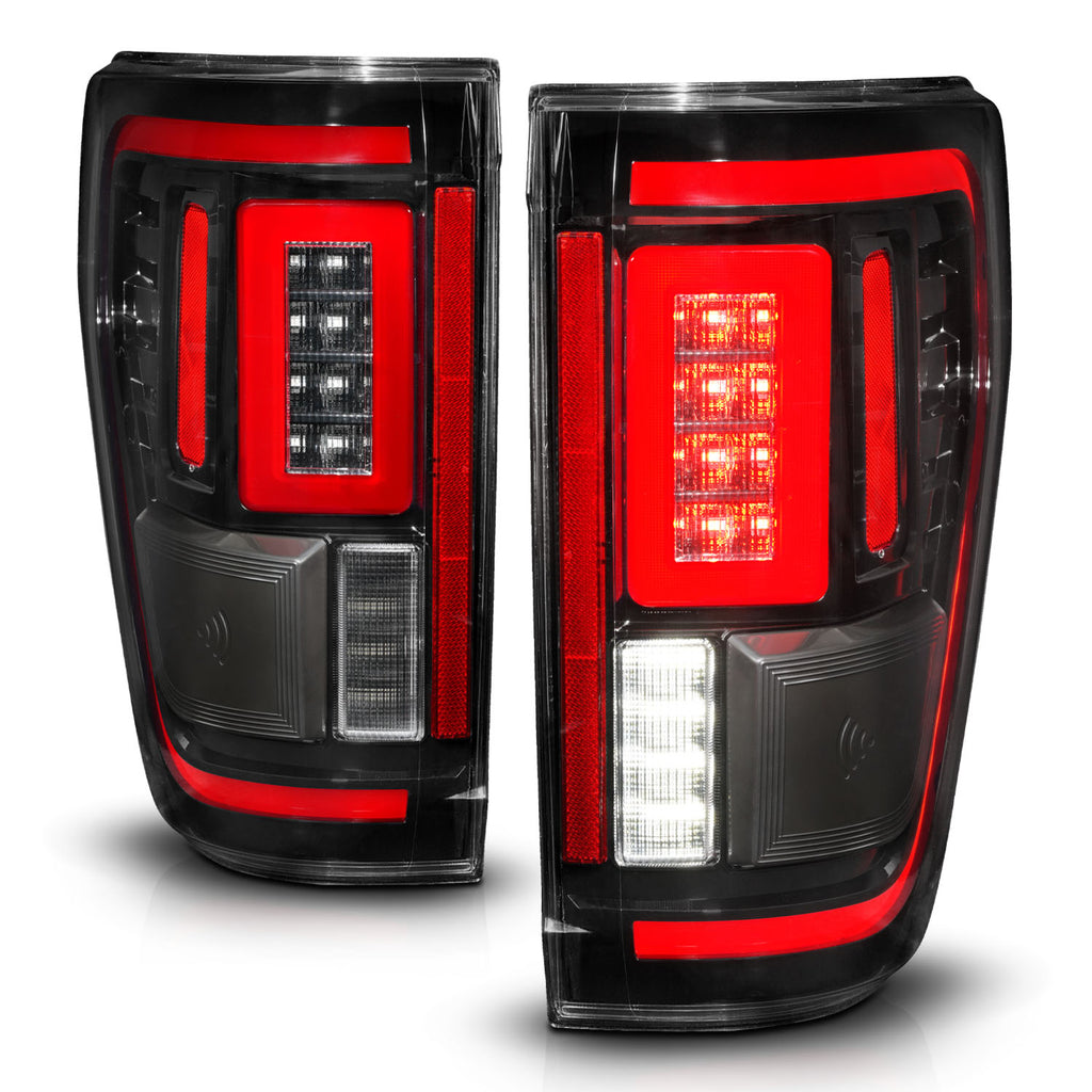 Black-Led-Tail-Lights-With-Clear-Lens-With-Initiation--Sequential-Signal-;-21-23-F150-Fits-Models-Without-Led-Tail-Lights--Blis-System--Models-With-Led-Tail-Lights--Blis-System