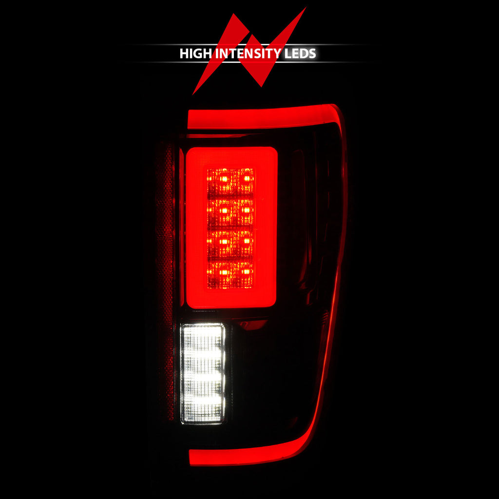 Black-Led-Tail-Lights-With-Clear-Lens-With-Initiation--Sequential-Signal-;-21-23-F150-Fits-Models-Without-Led-Tail-Lights--Blis-System--Models-With-Led-Tail-Lights--Blis-System