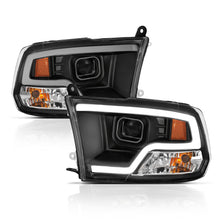 Load image into Gallery viewer, Black-Projector-Plank-Style-Headlights-With-Halo-;-09-18-Ram-1500BrNbsp;