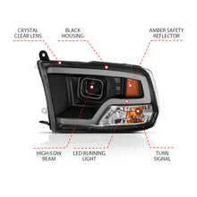 Load image into Gallery viewer, Black-Projector-Plank-Style-Headlights-With-Halo-;-09-18-Ram-1500BrNbsp;