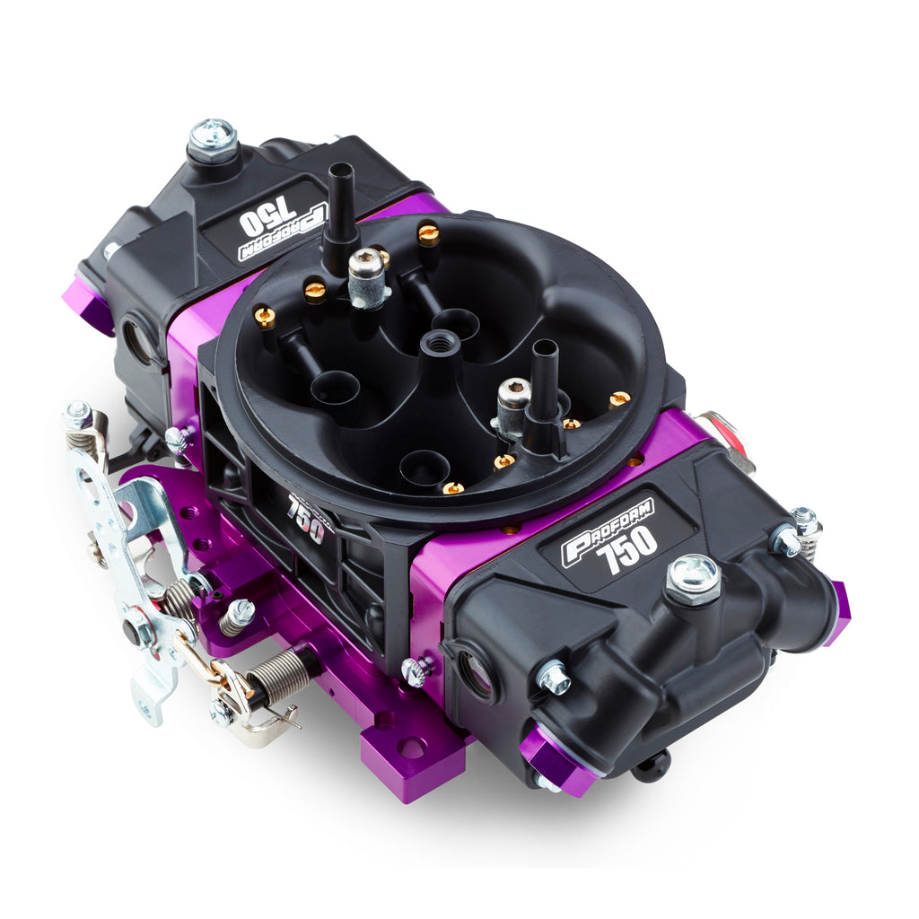 Black-Race-Series-Carburetor;-750-Cfm,-Mechanical-Secondary,-Black--Purple