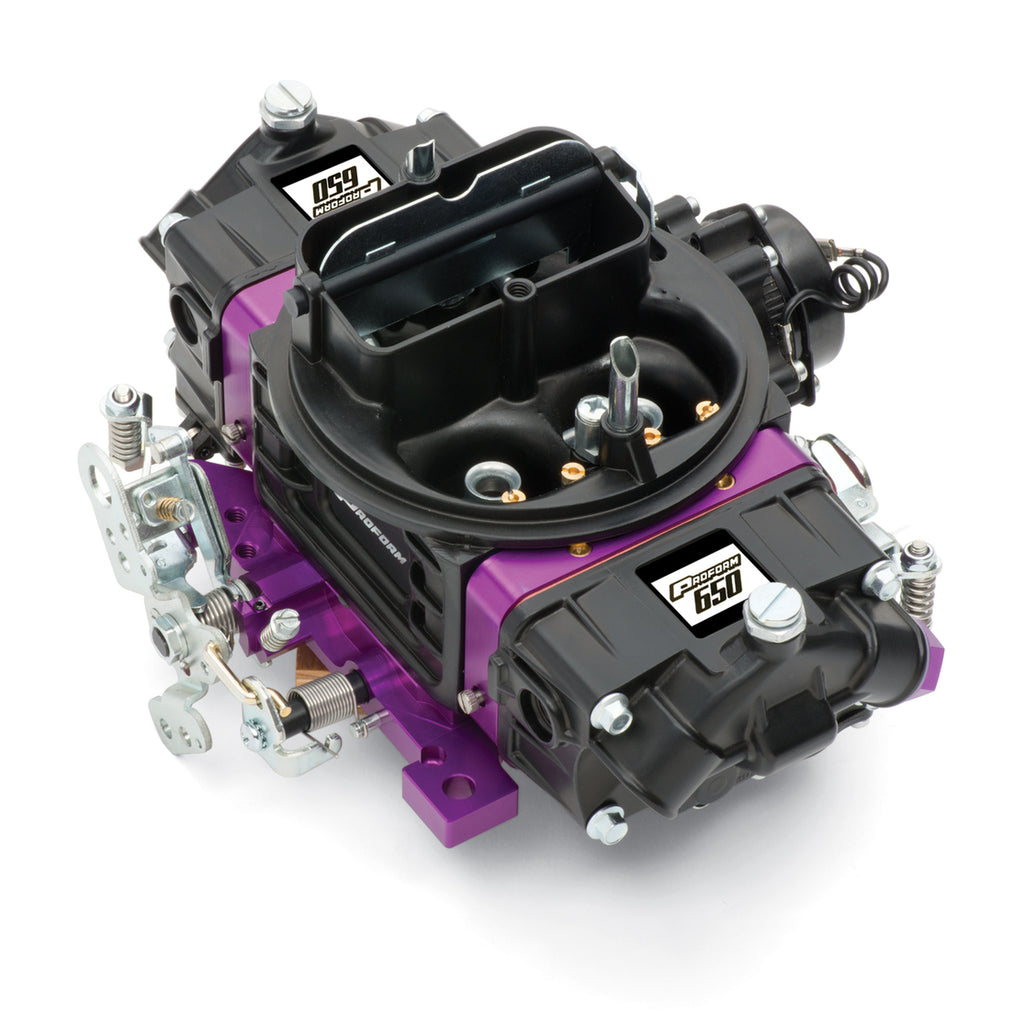 Black-Street-Series-Carburetor;-650-Cfm,-Mechanical-Secondary,-Black--Purple