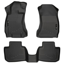 Load image into Gallery viewer, Black-Weatherbeater-Front--Second-Row-Floor-Liners-;-12-16-Impreza-13-17-Crosstrek15-20-Wrx