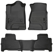 Load image into Gallery viewer, Black-Weatherbeater-Front--Second-Row-Floor-Liners-;-15-20-TahoeYukon
