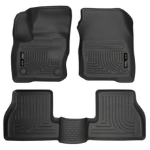 Load image into Gallery viewer, Black-Weatherbeater-Front--Second-Row-Floor-Liners-;-16-18-Focus-(Exc-Rs)