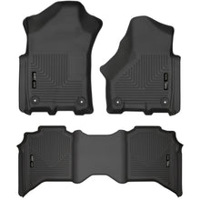 Load image into Gallery viewer, Black-Weatherbeater-Front--Second-Row-Floor-Liners-;-19-23-Ram-25003500-Crew-Cab