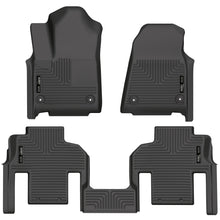 Load image into Gallery viewer, Black-Weatherbeater-Front--Second-Row-Floor-Liners-;-2022-Wagoneer-With-2Nd-Row-Bucket-Seats