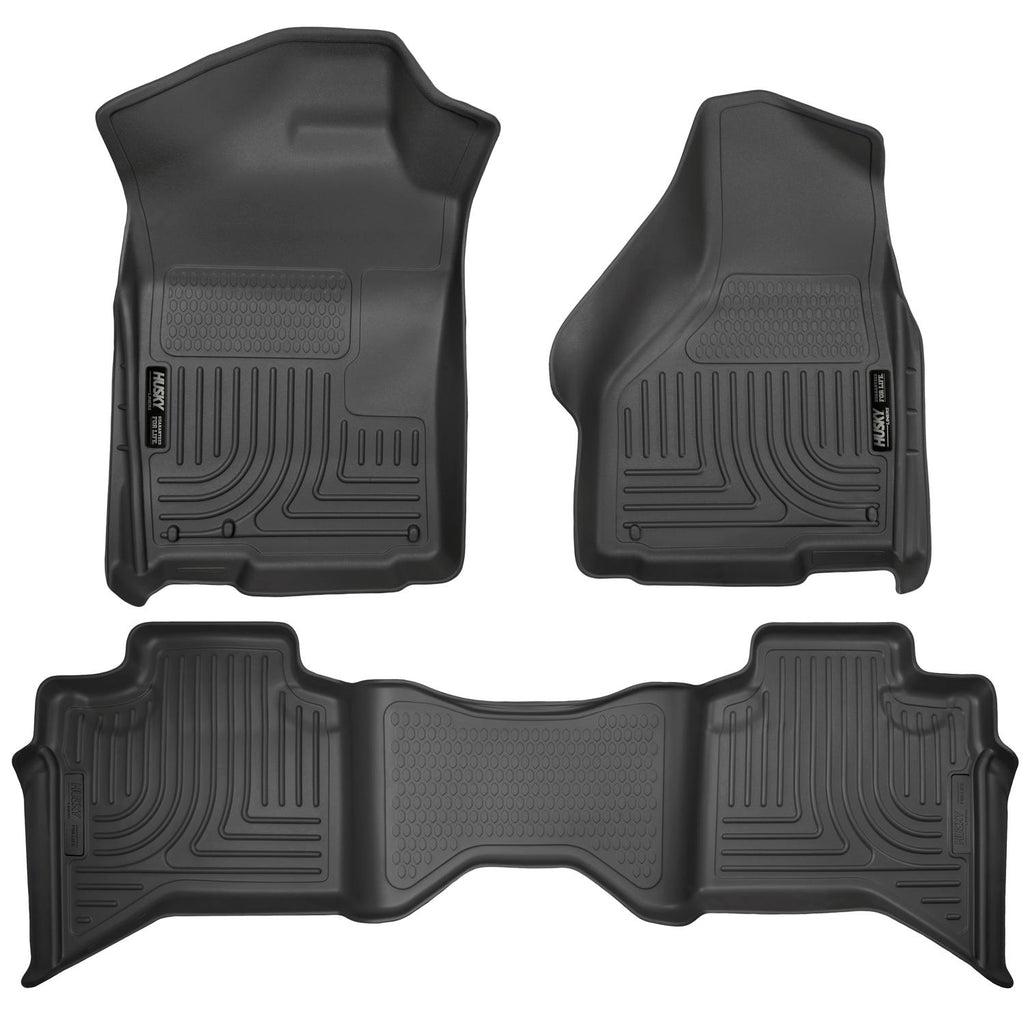 Black-Weatherbeater-Front--Second-Row-Floor-Liners-;-Dodge-Ram-09-18-150019-23-1500-Classic-Quad-Cab