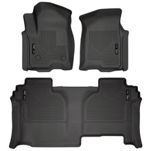 Load image into Gallery viewer, Black-Weatherbeater-Front--Second-Row-Floor-Liners-;-SilveradoSierra-19-23-150020-23-Hd-Double-Cab